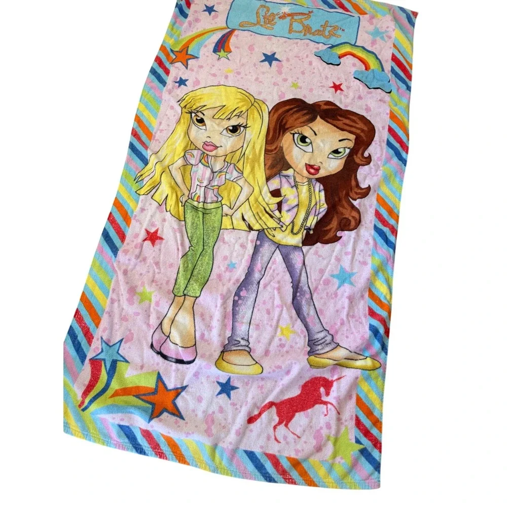 Y2K 2000s Lil Bratz Vintage‎ Beach Towel Rainbow Towel